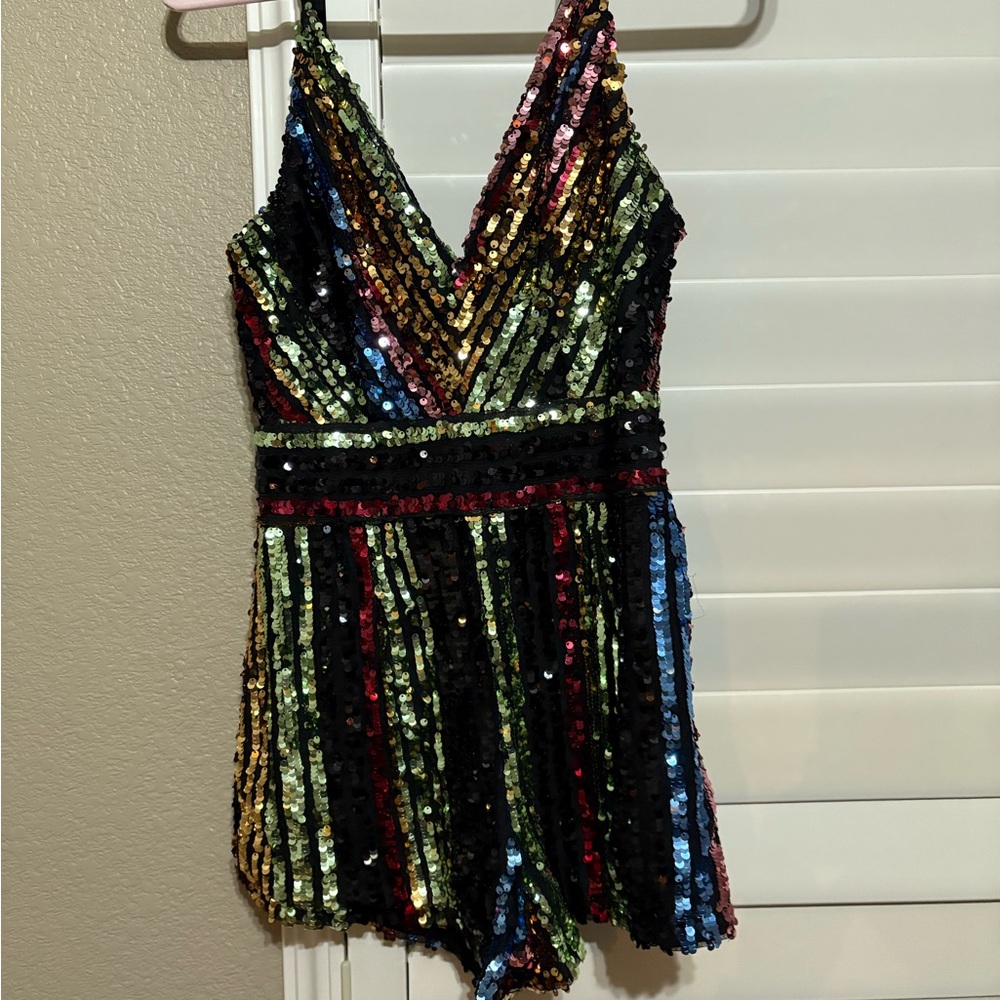 Multicolor Sequin Romper